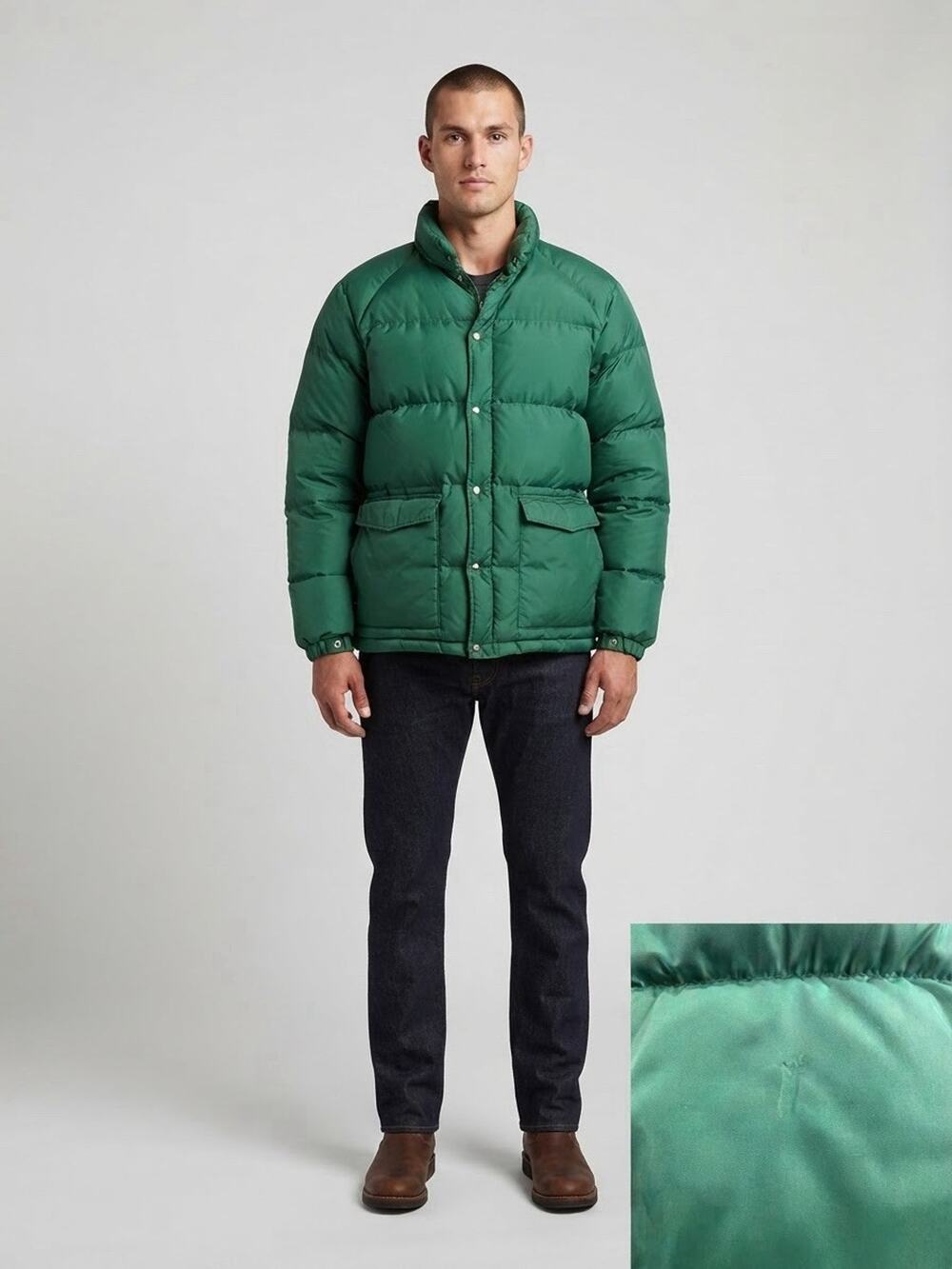 Vintage Sierra Designs Green Down Puffer Jacket Mens XL